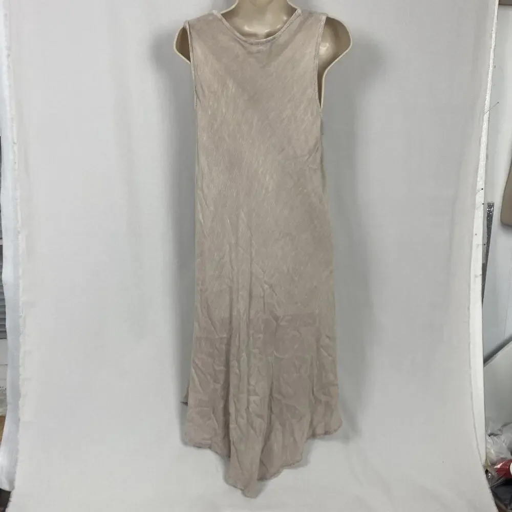 Vintage Jessica Taylor Dress 2X Beige Paisley Tropical Coastal Beachy Grunge Y2K - Picture 5 of 11